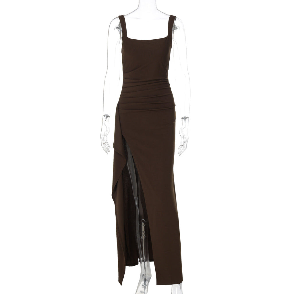 Marla | Womens Wedding Guest Strapless Backless High Slit Maxi Dress