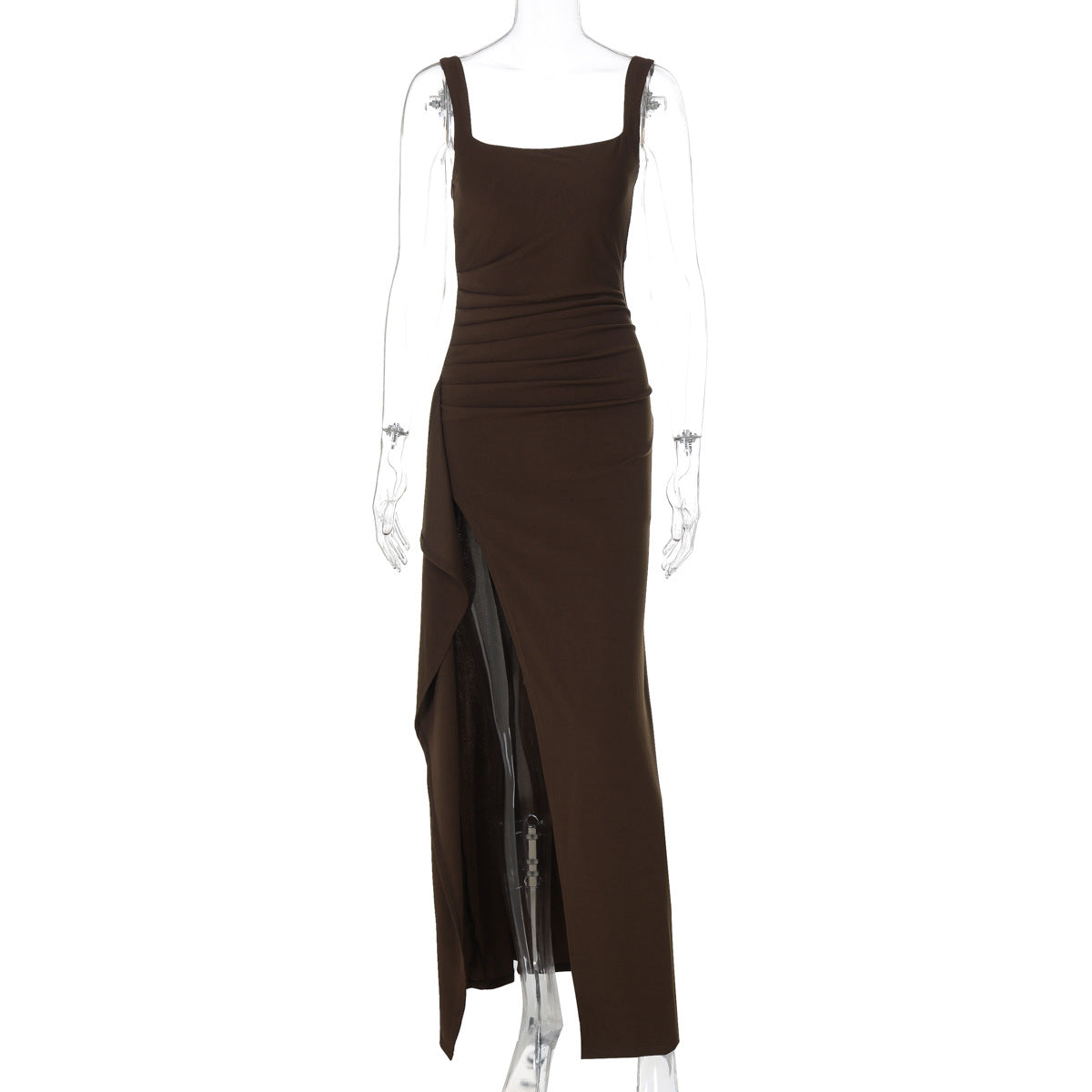 Marla | Womens Wedding Guest Strapless Backless High Slit Maxi Dress