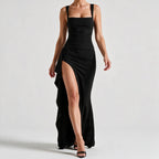 Marla | Womens Wedding Guest Strapless Backless High Slit Maxi Dress