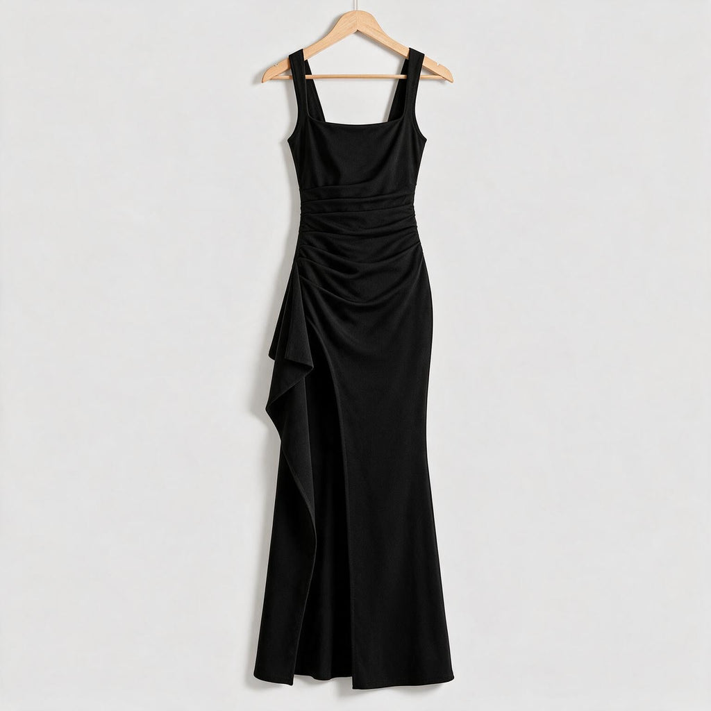 Marla | Womens Wedding Guest Strapless Backless High Slit Maxi Dress