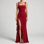 Marla | Womens Wedding Guest Strapless Backless High Slit Maxi Dress