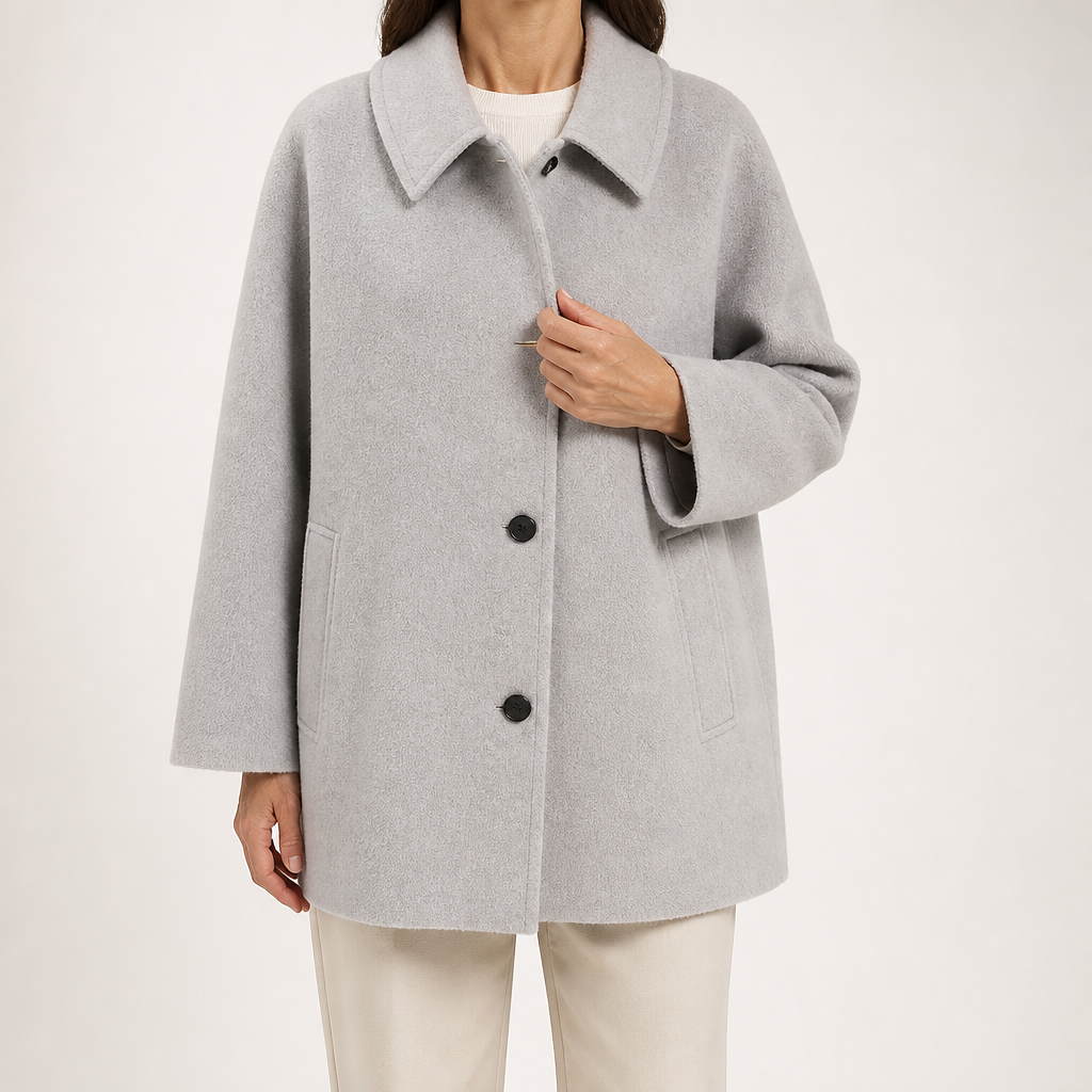 Marlee | Womens Faux Fur Coat Lapel Warm Winter Jacket, Grey