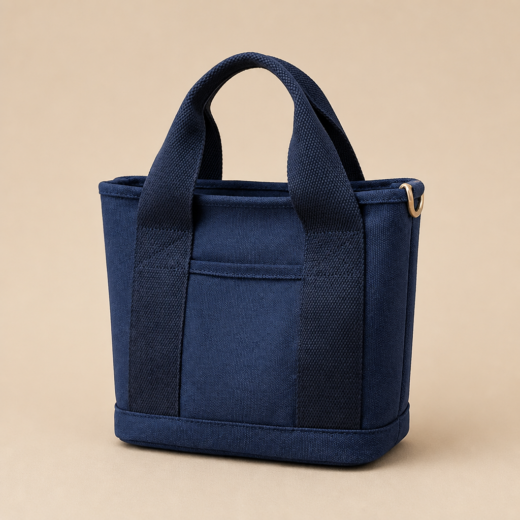 Marlowe | Womens Canvas Shoulder Crossbody Bucket Tote Phone Bag, Dark Blue