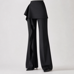 Marlowe | Womens Trousers Flared High Waisted Suit Casual Pants, Black