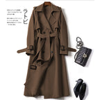 Marnie | Womens Mid Length Lapel Trench Coat, Brown