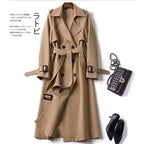 Marnie | Womens Mid Length Lapel Trench Coat, Mocha
