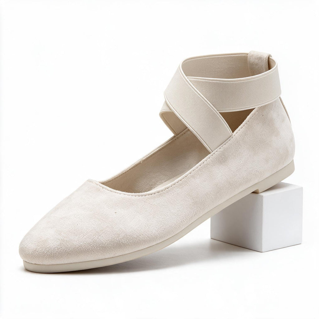 Marsha | Womens Round Toe Elastic Slip On Ballet Flats