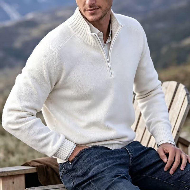 Martin | Mens Knit Sweater Stand Collar Warm Winter Casual Pullover