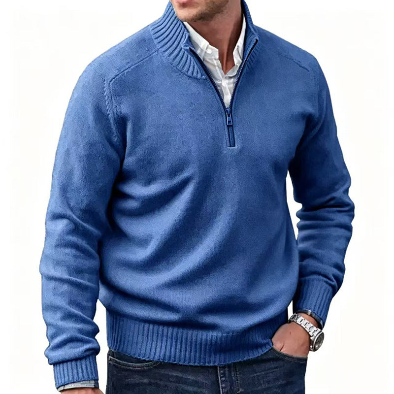 Martin | Mens Knit Sweater Stand Collar Warm Winter Casual Pullover