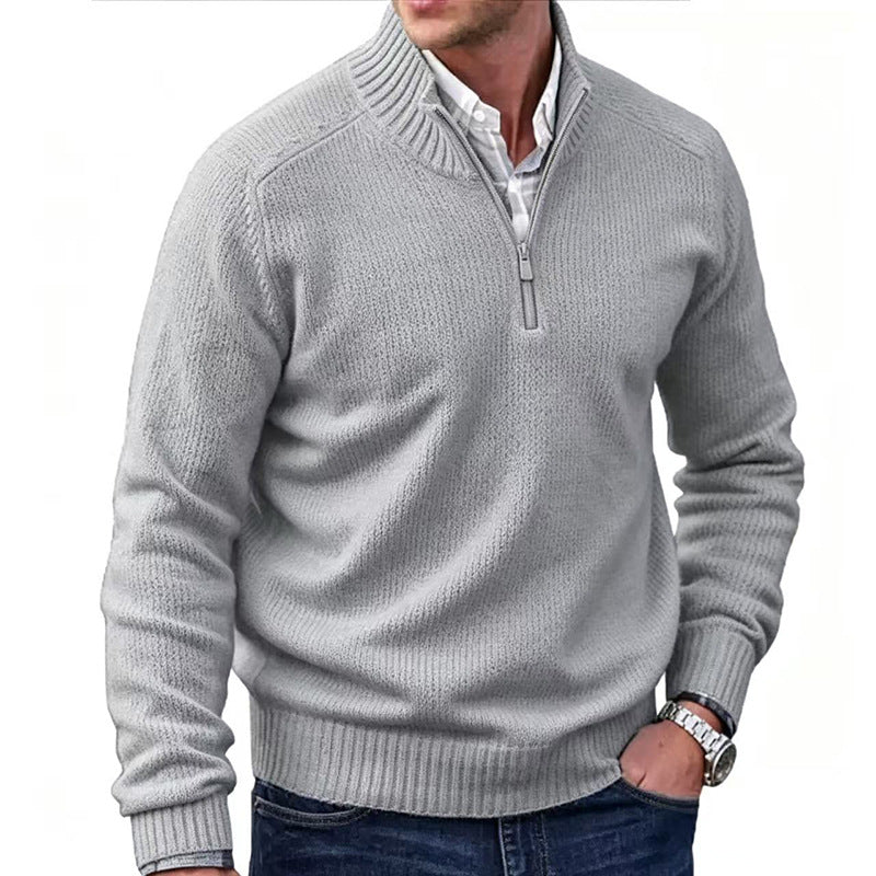 Martin | Mens Knit Sweater Stand Collar Warm Winter Casual Pullover