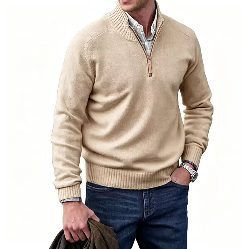 Martin | Mens Knit Sweater Stand Collar Warm Winter Casual Pullover