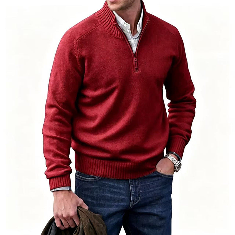 Martin | Mens Knit Sweater Stand Collar Warm Winter Casual Pullover