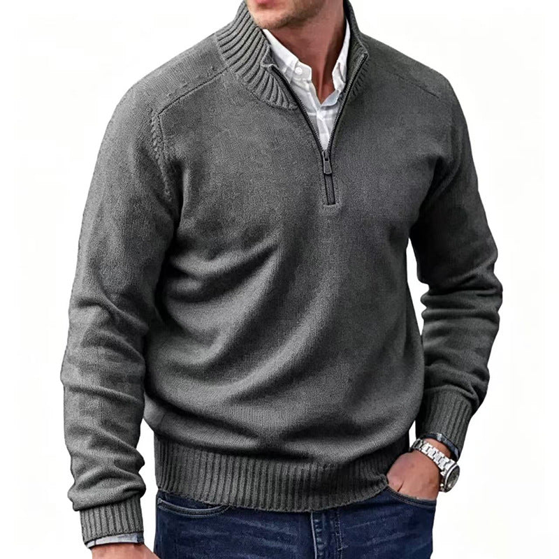 Martin | Mens Knit Sweater Stand Collar Warm Winter Casual Pullover