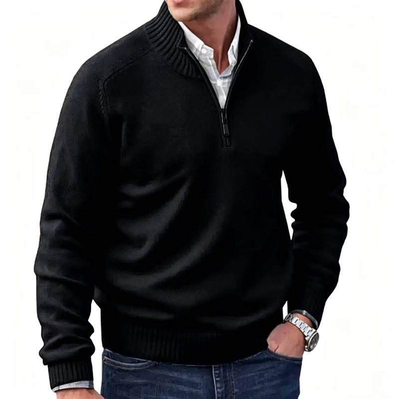 Martin | Mens Knit Sweater Stand Collar Warm Winter Casual Pullover