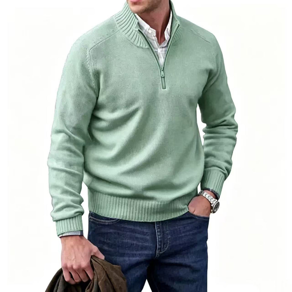 Martin | Mens Knit Sweater Stand Collar Warm Winter Casual Pullover