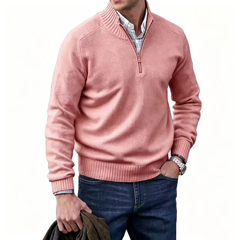 Martin | Mens Knit Sweater Stand Collar Warm Winter Casual Pullover