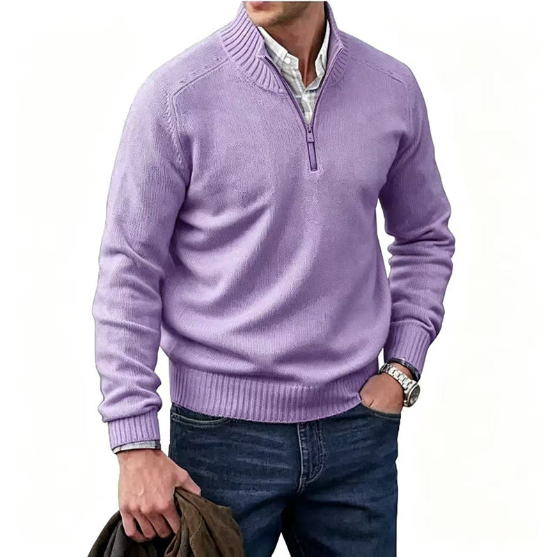 Martin | Mens Knit Sweater Stand Collar Warm Winter Casual Pullover
