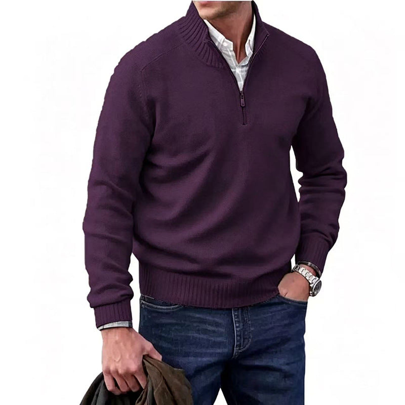 Martin | Mens Knit Sweater Stand Collar Warm Winter Casual Pullover