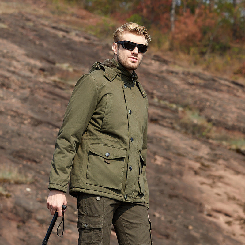 Marvin | Mens Fleece Lined Hooded Winter Workwear Work Jacket
