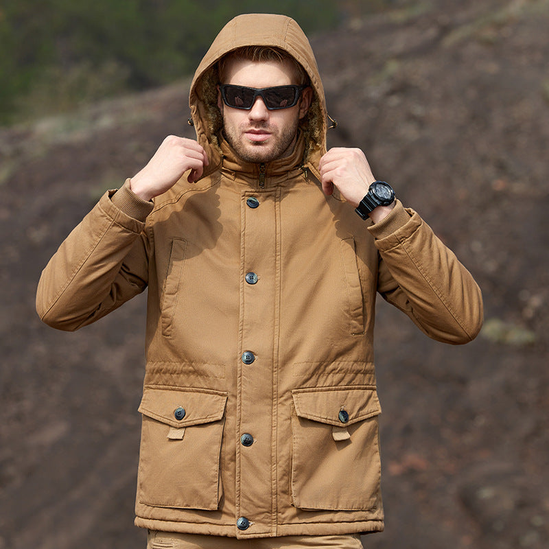 Marvin | Mens Fleece Lined Hooded Winter Workwear Work Jacket