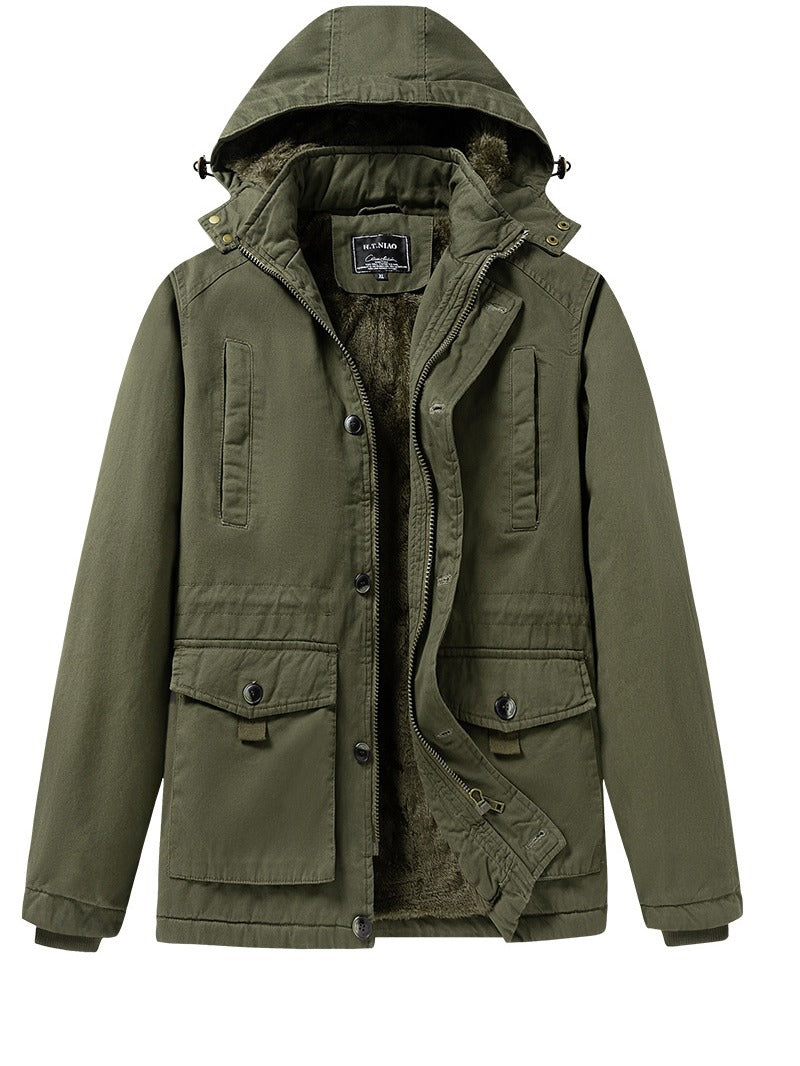 Marvin | Mens Fleece Lined Hooded Winter Workwear Work Jacket