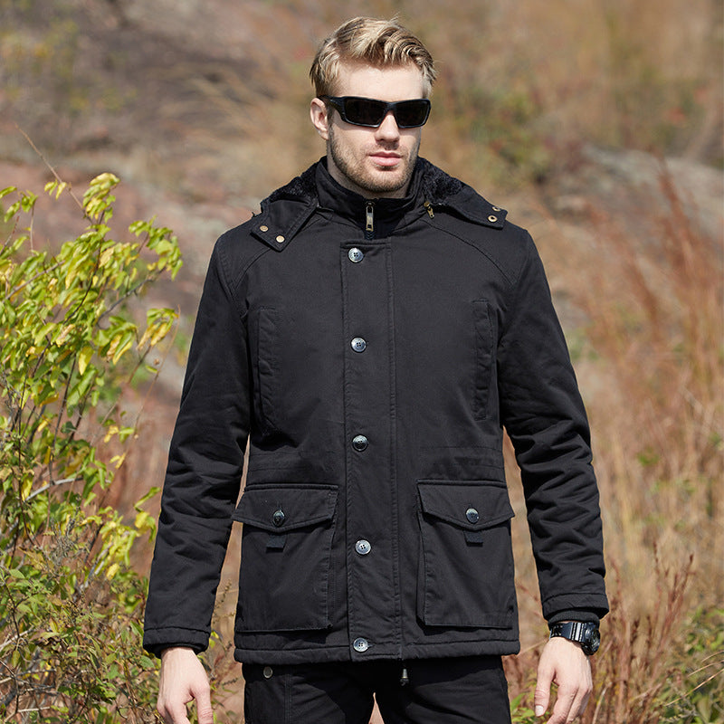 Marvin | Mens Fleece Lined Hooded Winter Workwear Work Jacket