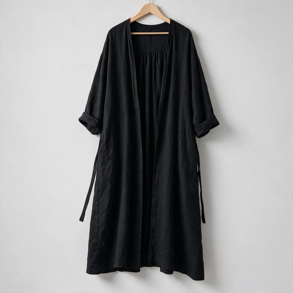 Maryann | Womens Long Sleeve Belted Longline Shirt Midi Dress