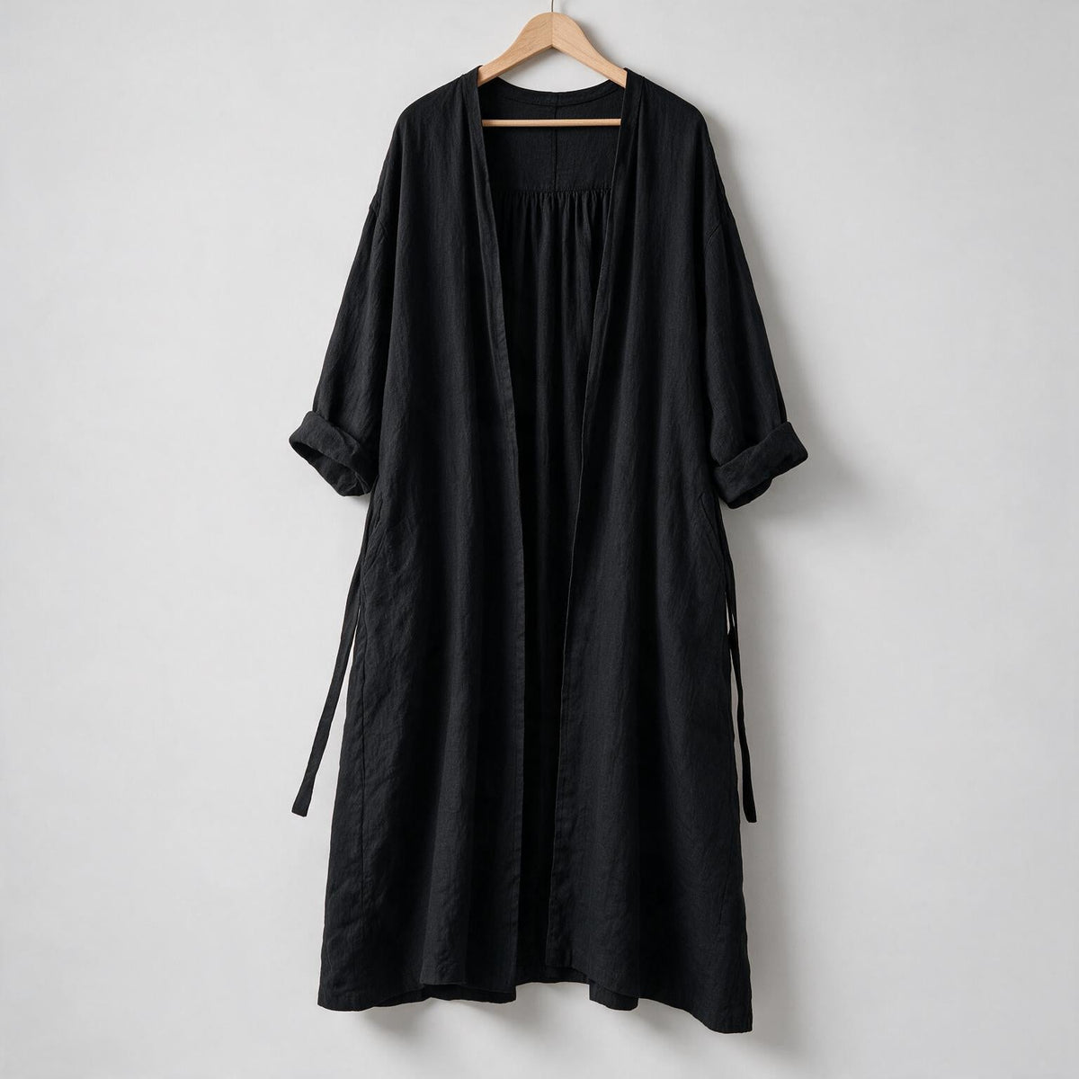 Maryann | Womens Long Sleeve Belted Longline Shirt Midi Dress