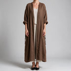 Maryann | Womens Long Sleeve Belted Longline Shirt Midi Dress