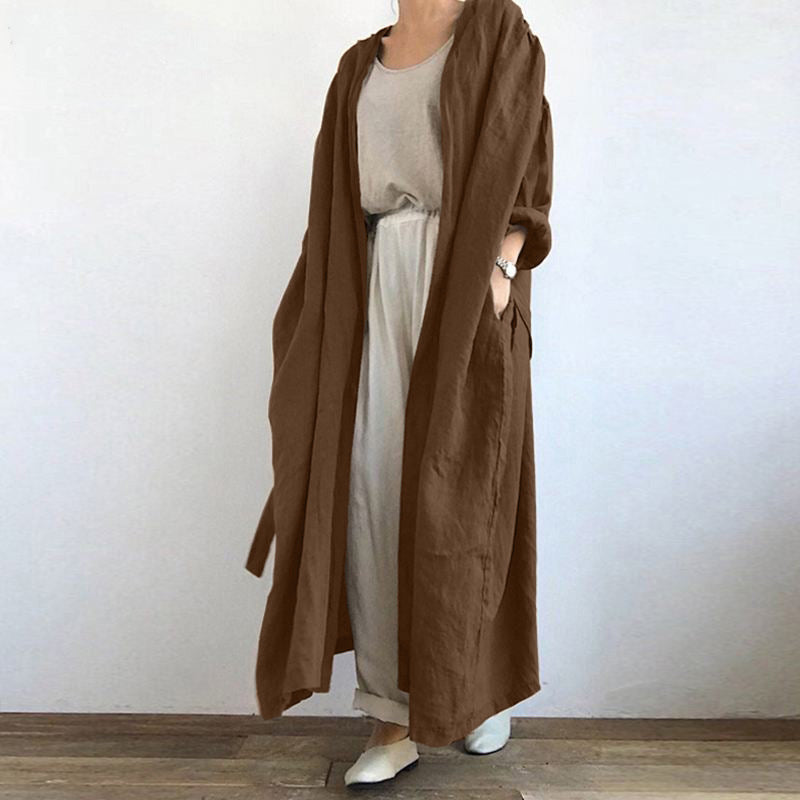 Maryann | Womens Long Sleeve Belted Longline Shirt Midi Dress