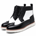 Matthew | Mens Leather Combat Boots Military Lace Up Mid Calf