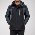Maud | Mens Ski Jacket Fleece Lined Waterproof Windproof Snowboard Coat, Black 2