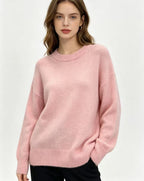 Maura | Womens Loose Round Neck Knit Pullover Sweater