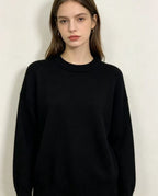 Maura | Womens Loose Round Neck Knit Pullover Sweater