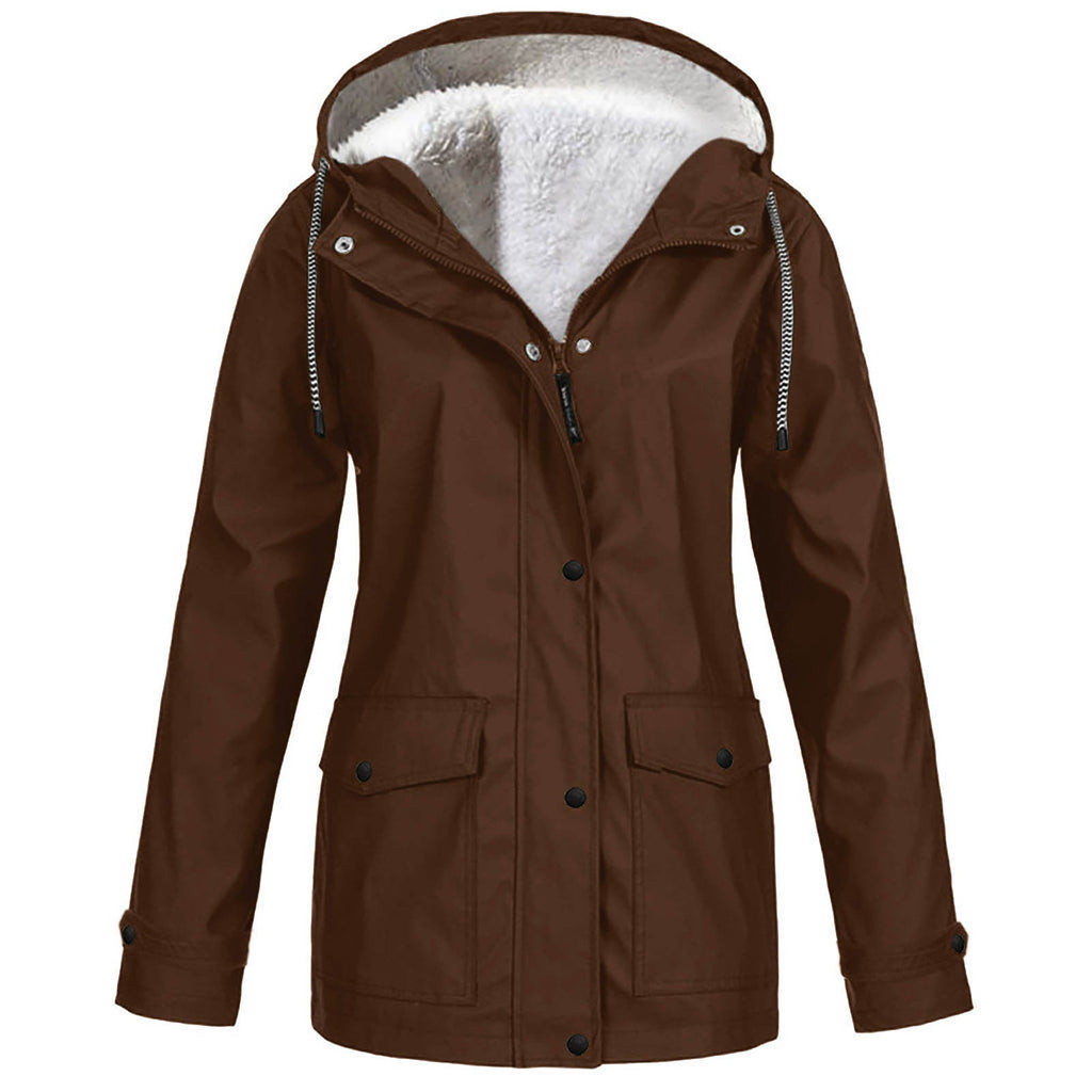 Maxwell | Mens Waterproof Fleece Lined Hooded Winter Rain Jacket