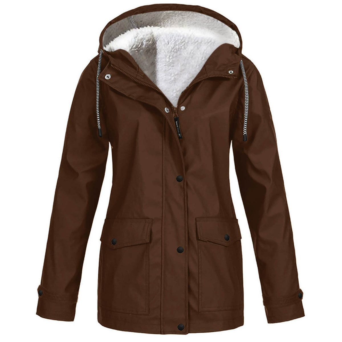 Maxwell | Mens Waterproof Fleece Lined Hooded Winter Rain Jacket