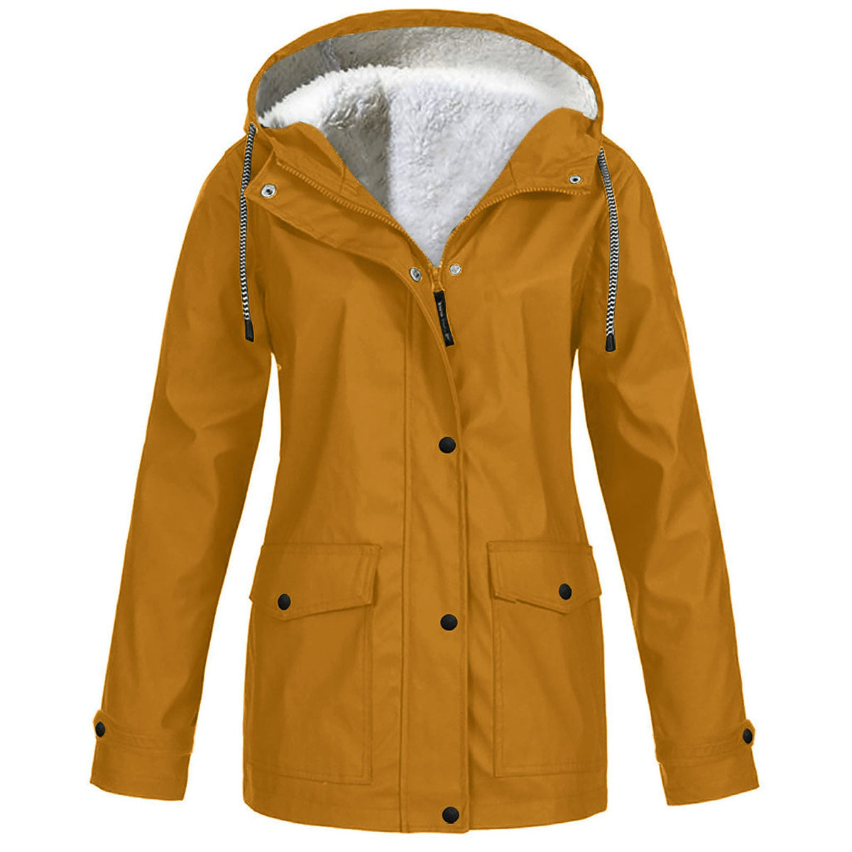 Maxwell | Mens Waterproof Fleece Lined Hooded Winter Rain Jacket