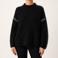 Melanie | Womens French Style Patchwork Long Sleeve Casual Top, Multi