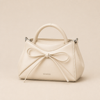 Melissa | Womens Large Bow Crossbody Bag Shoulder Purse Handbag, White