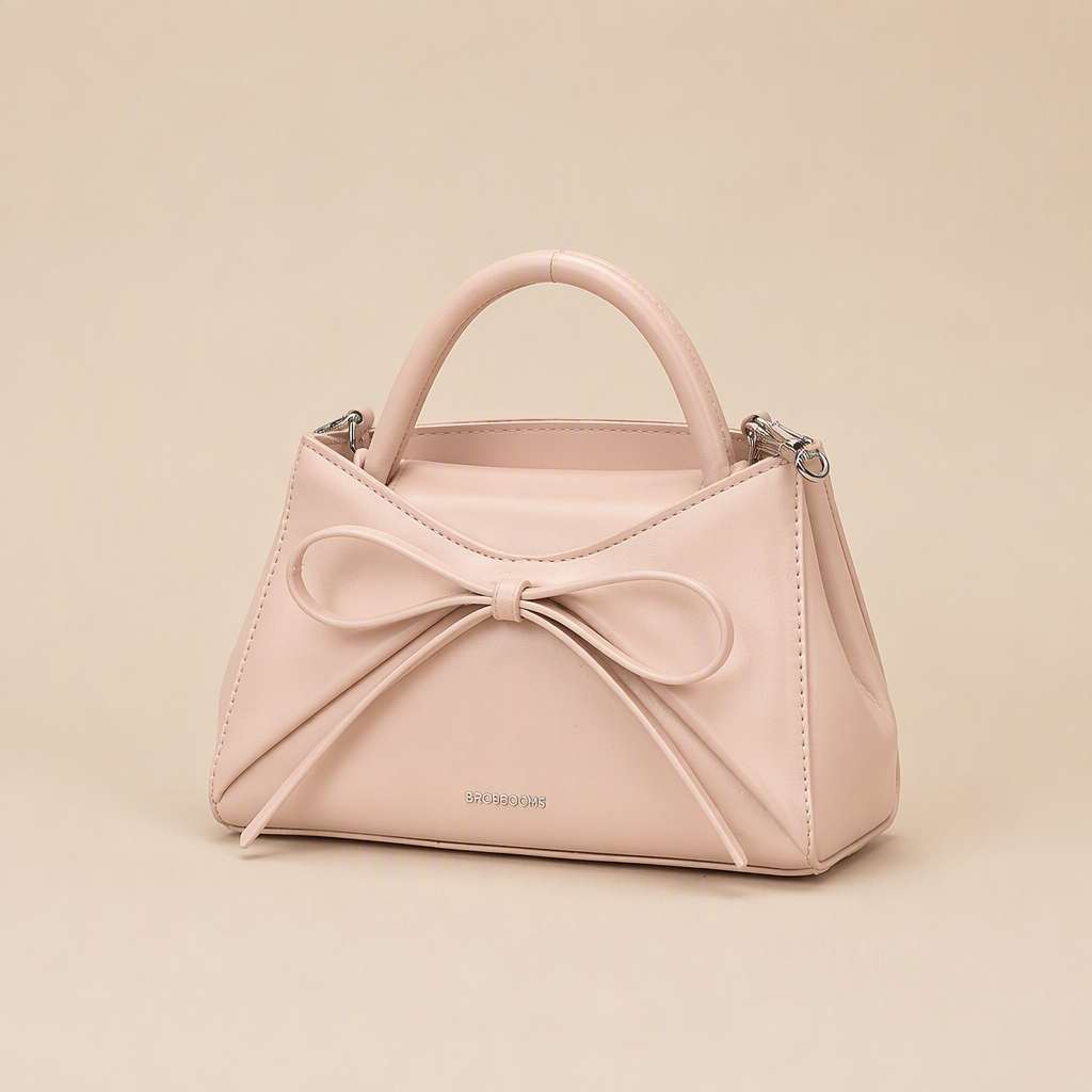 Melissa | Womens Large Bow Crossbody Bag Shoulder Purse Handbag, Pink