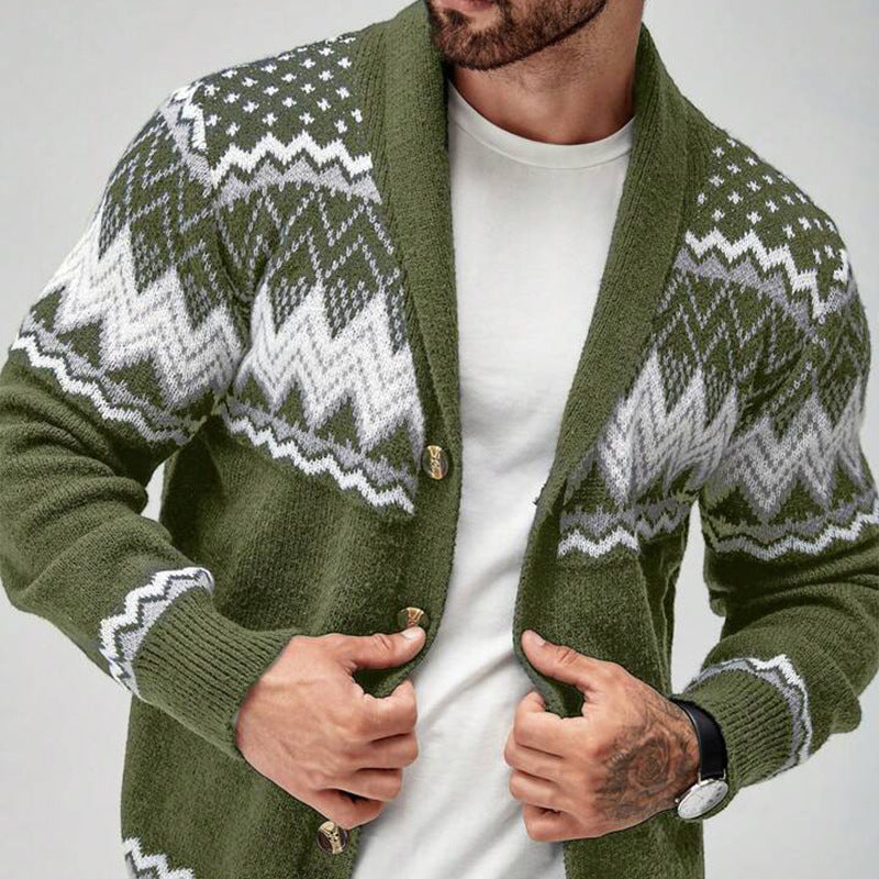 Merrick | Mens Solid Colour Knit Cardigan - 3
