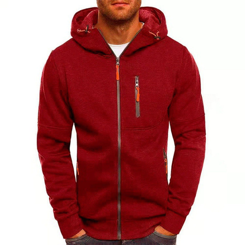 Michael | Mens Hooded Jacket Zip Up Lightweight Sports Windbreaker