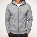 Michael | Mens Hooded Jacket Zip Up Lightweight Sports Windbreaker, Grey