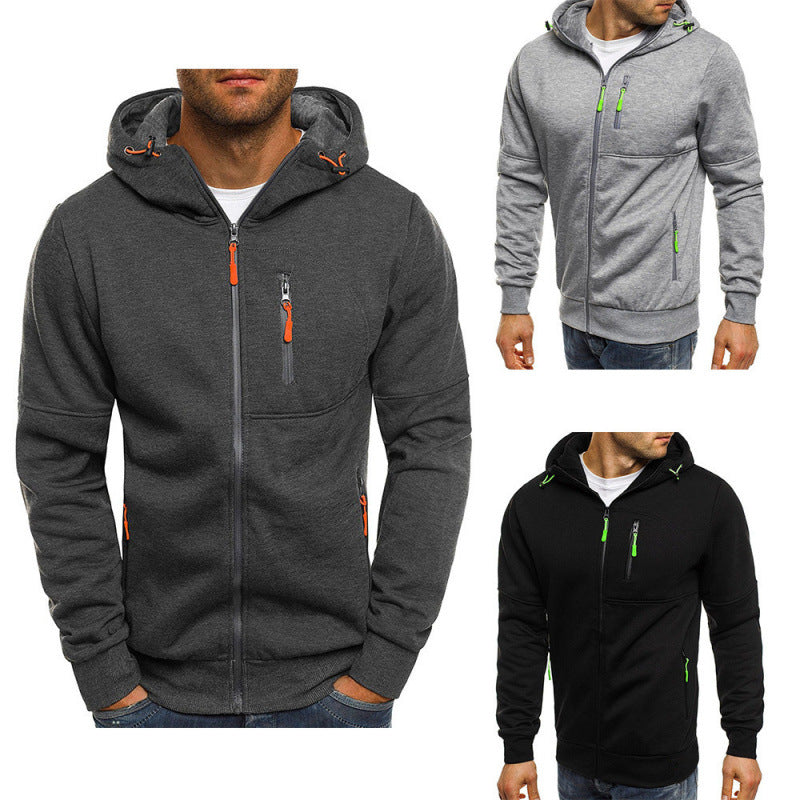 Michael | Mens Hooded Jacket Zip Up Lightweight Sports Windbreaker