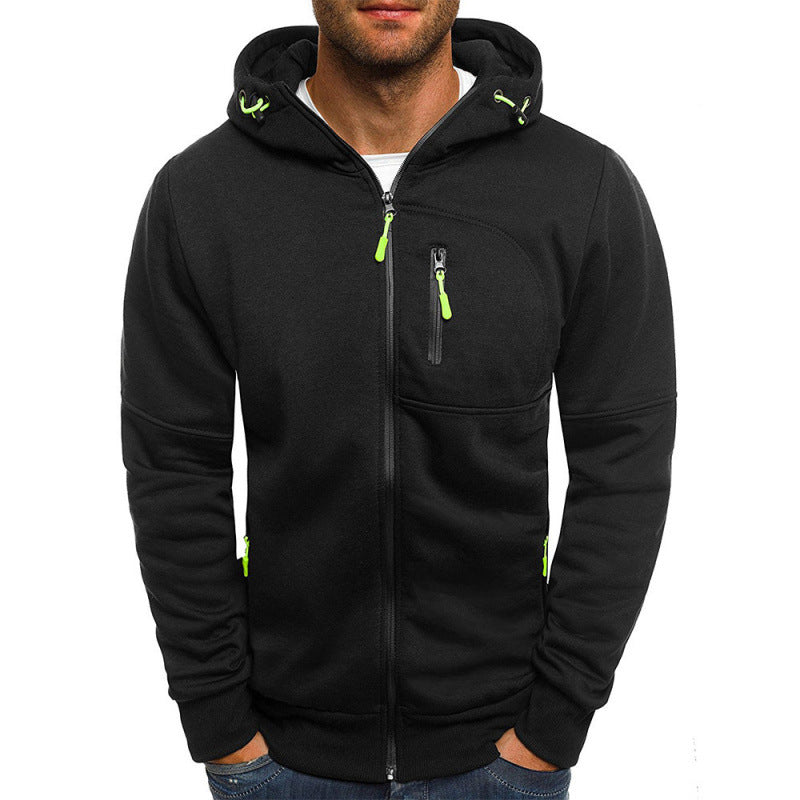 Michael | Mens Hooded Jacket Zip Up Lightweight Sports Windbreaker