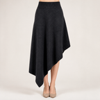 Michelle | Womens Knit Two Piece Sweater Skirt V Neck Lounge Set, Black