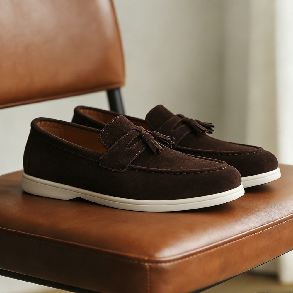 Mike | Mens Leather Loafers Slip On Driving Casual Loafer Shoes