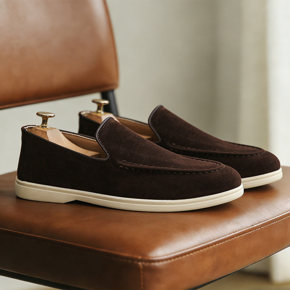 Mike | Mens Leather Loafers Slip On Driving Casual Loafer Shoes