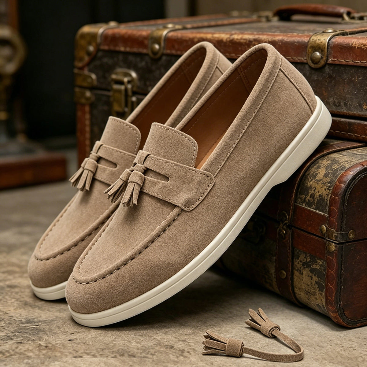 Mike | Mens Leather Loafers Slip On Driving Casual Loafer Shoes