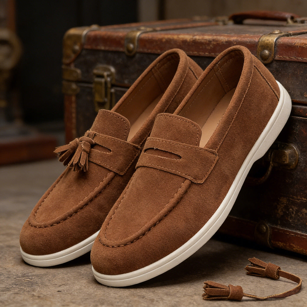 Mike | Mens Leather Loafers Slip On Driving Casual Loafer Shoes
